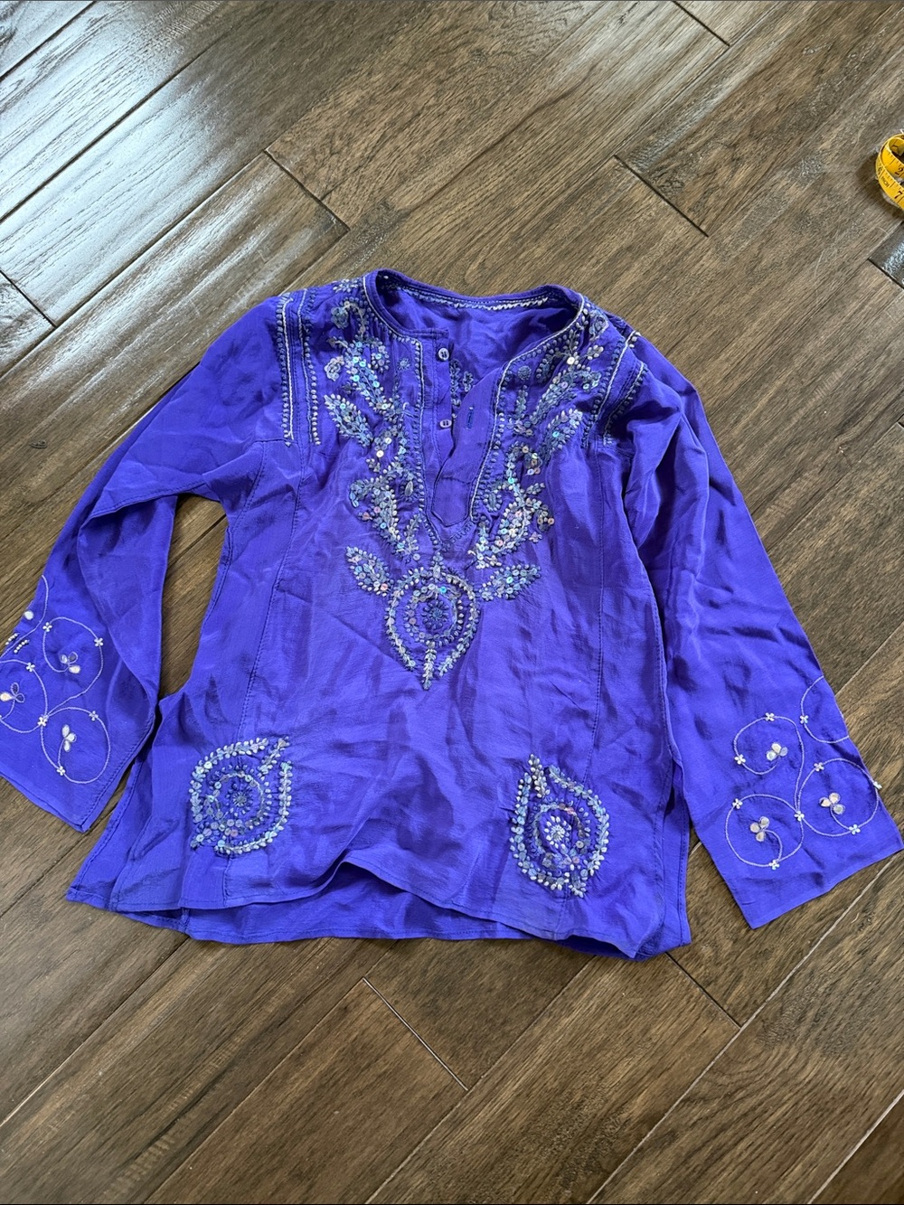 Embroidered Purple girls Tunic Top